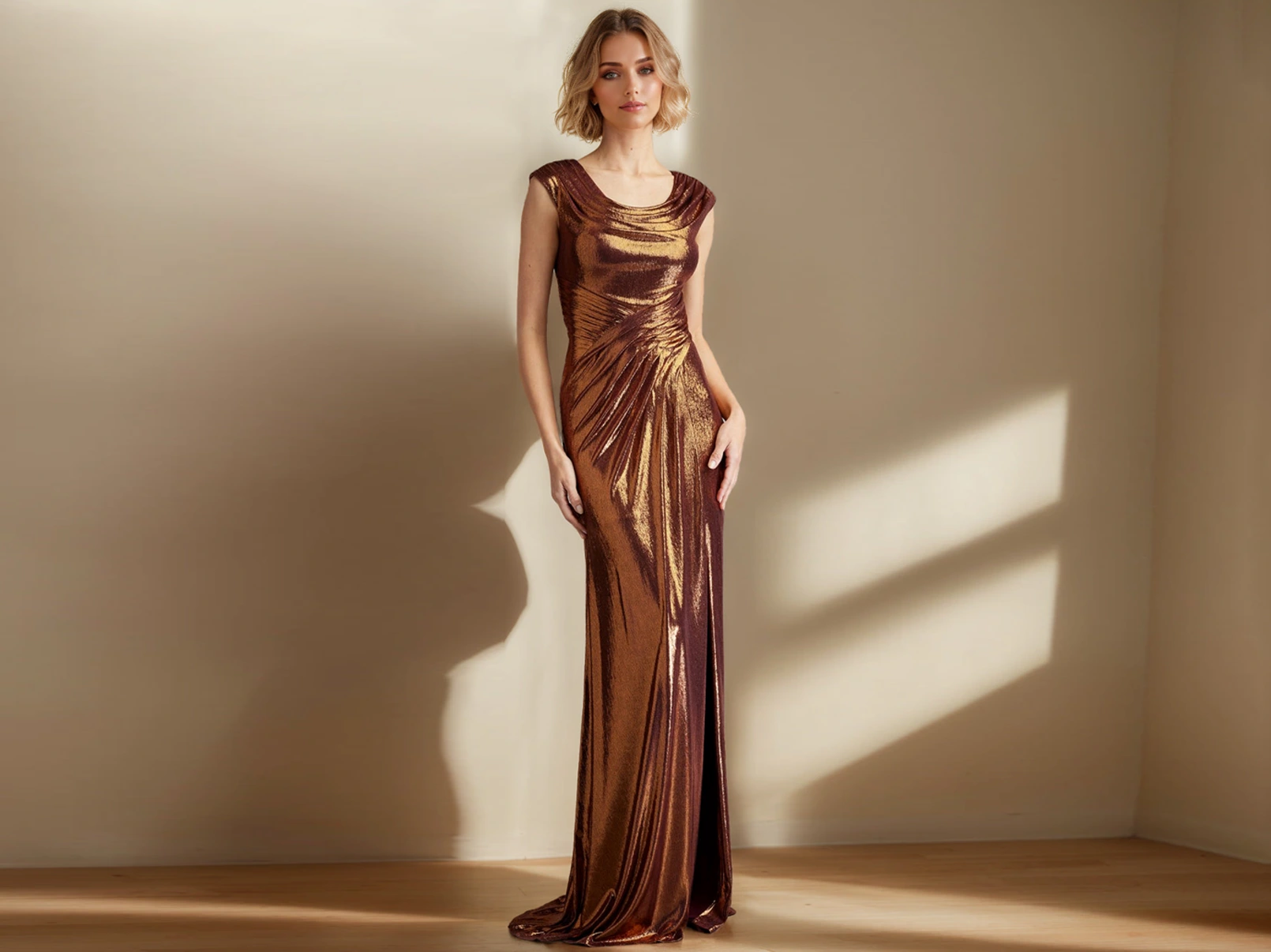black gold mother of the bride dresses Zapakasa Women Sparkly Black Golden Long Sleeves Mother of the Bride Dress  with Cape Mermaid Boat Neck Wedding Guest Dress